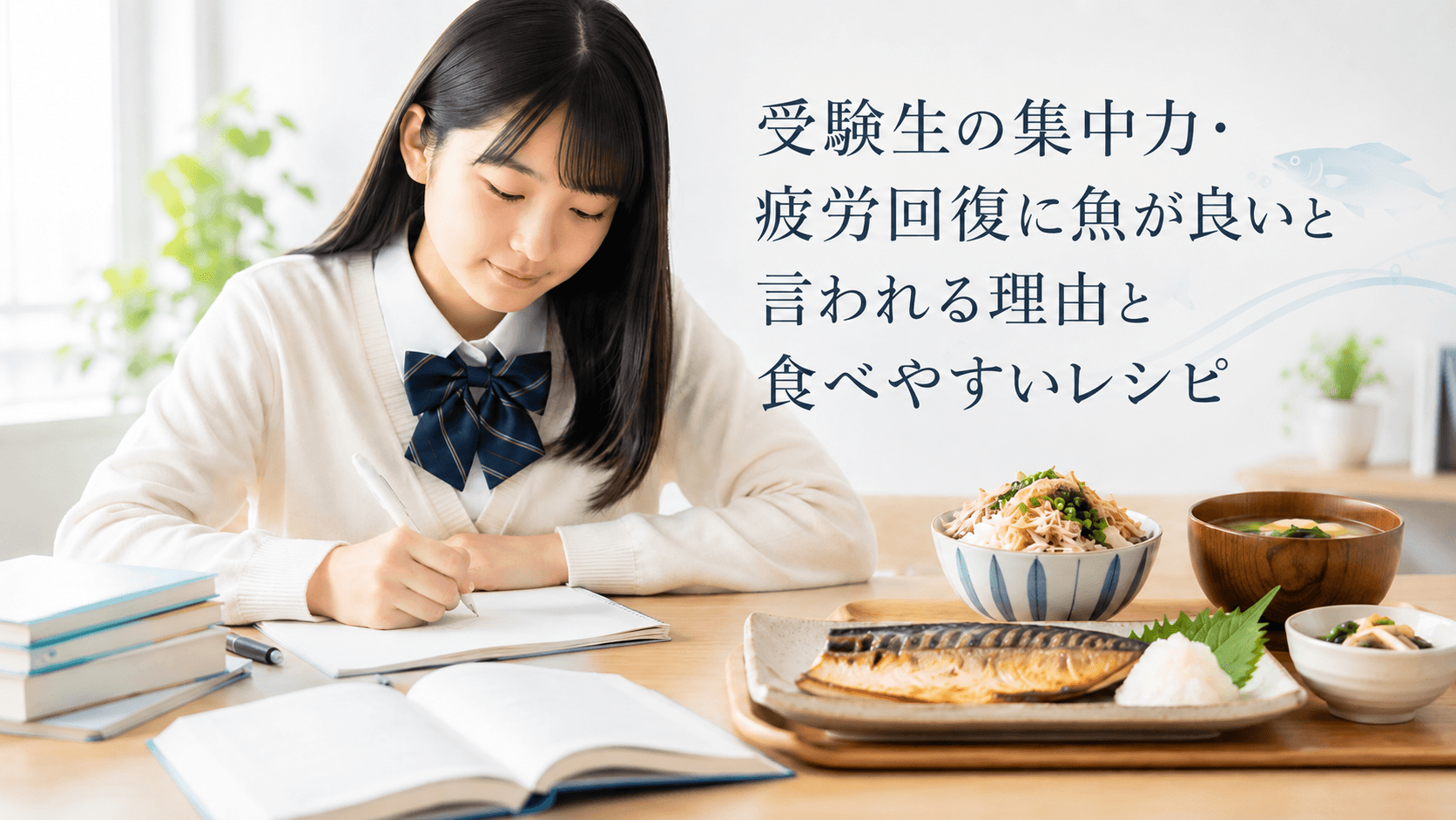受験生の集中力・疲労回復に魚が良いと言われる理由と食べやすいレシピ