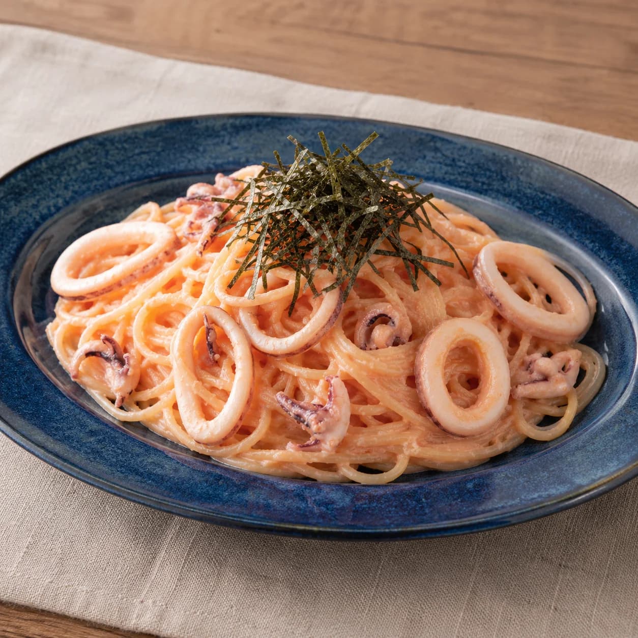 イカの旨み広がる明太子パスタ